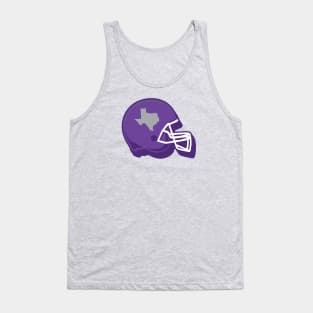 Fort Worth, Texas Outline Football Helmet Tank Top